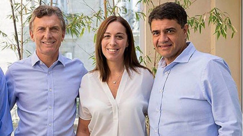 Jorge Macri, junto a Mauricio y María Eugenia Vidal