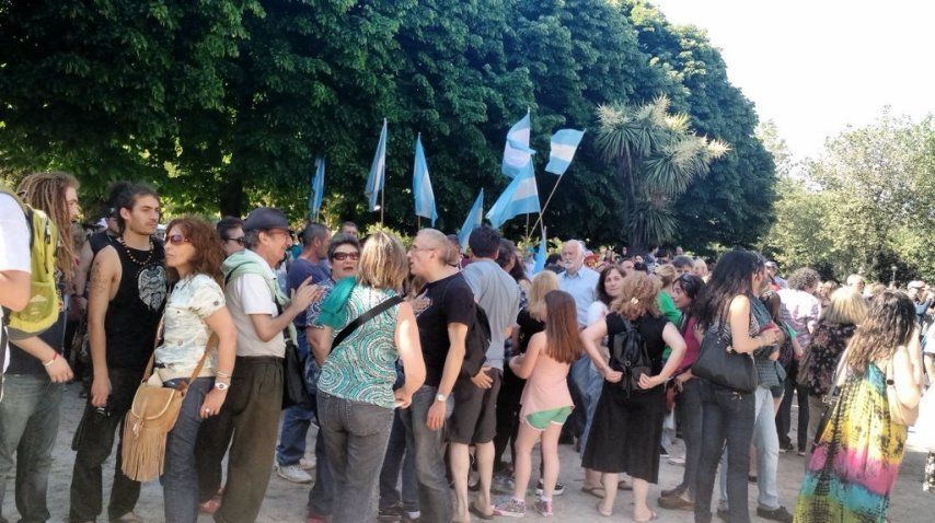 La jornada en Plaza Rocha, Mar del Plata.