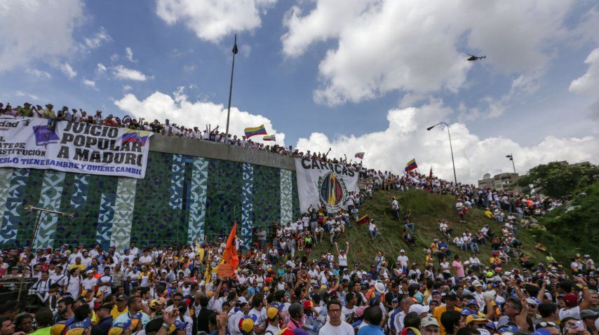 La manifestación fue en reclamo de un juicio político a Maduro<br>