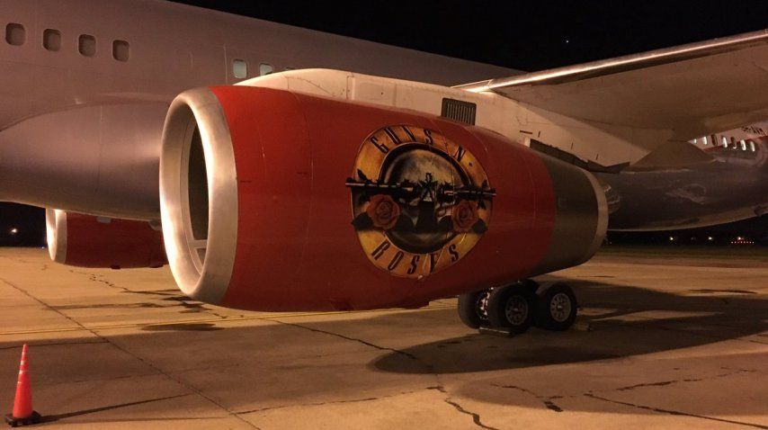 Avión de los Guns N' Roses en Rosario