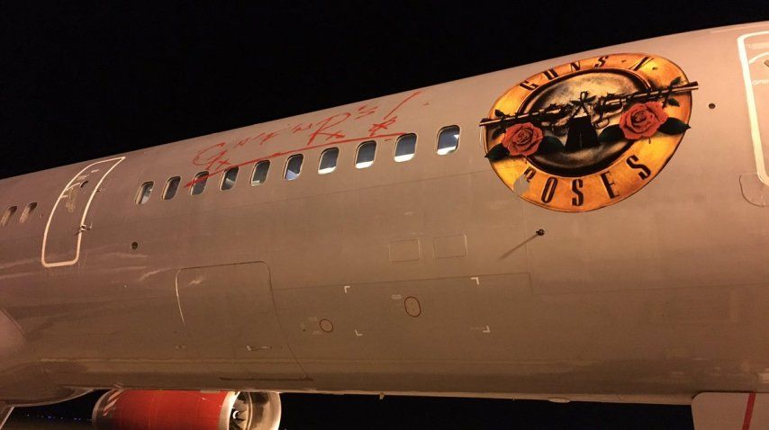 Avión de los Guns N' Roses en Rosario