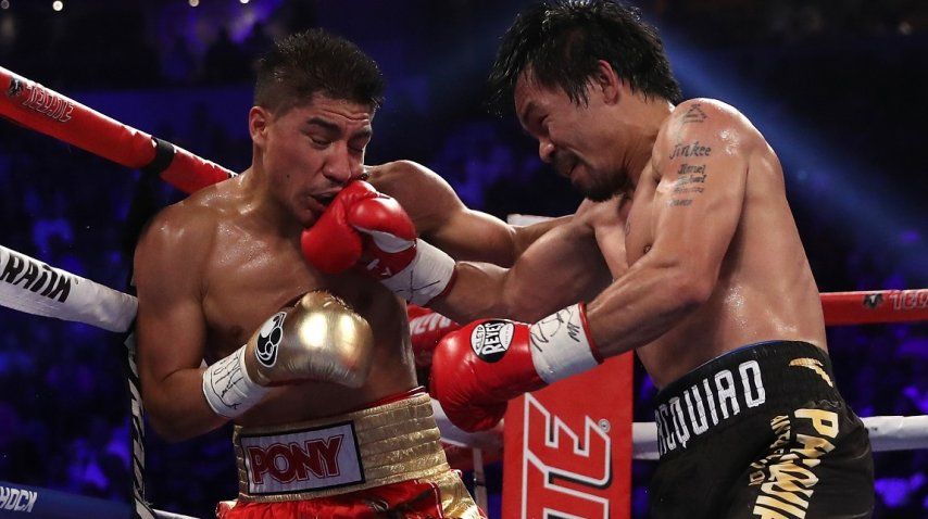 <p> Pacquiao se quedó con el título mundial de peso Welter de la OMB</p><p></p>