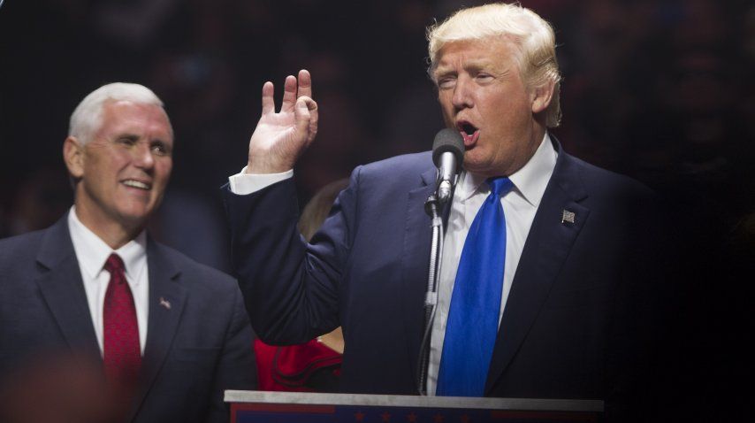 Donald Trump en uno de los actos con los que cerró su maratónica y agresiva campaña