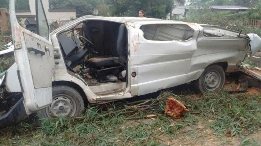 <p> Un árbol gigante cayó sobre una camioneta y mató a un nene - Crédito: La Gaceta de Tucumán</p><p></p>