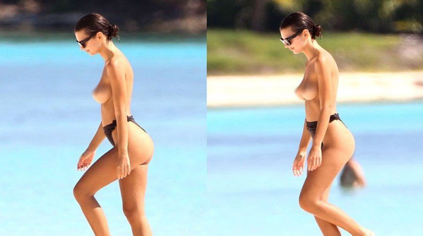 El topless de Emily Ratajkowski.