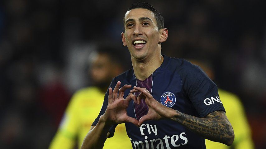 El argentino Ángel Di María convirtió el primer gol del PSG ante Nantes<br>