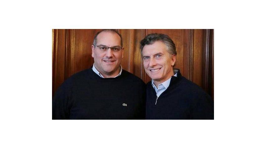 El diputado Gustavo Roma junto al presidente Mauricio Macri<br>
