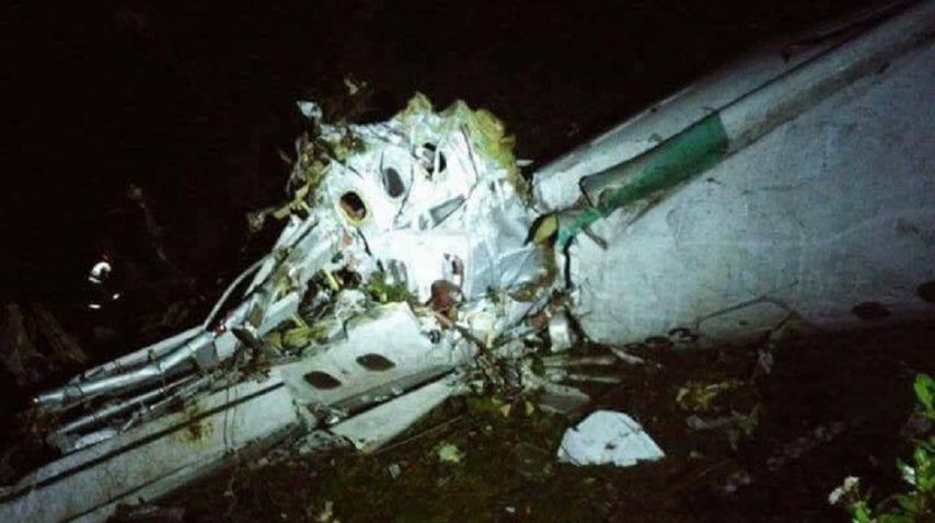 Así quedó parte del avión en el que iban los futbolistas del Chapecoense