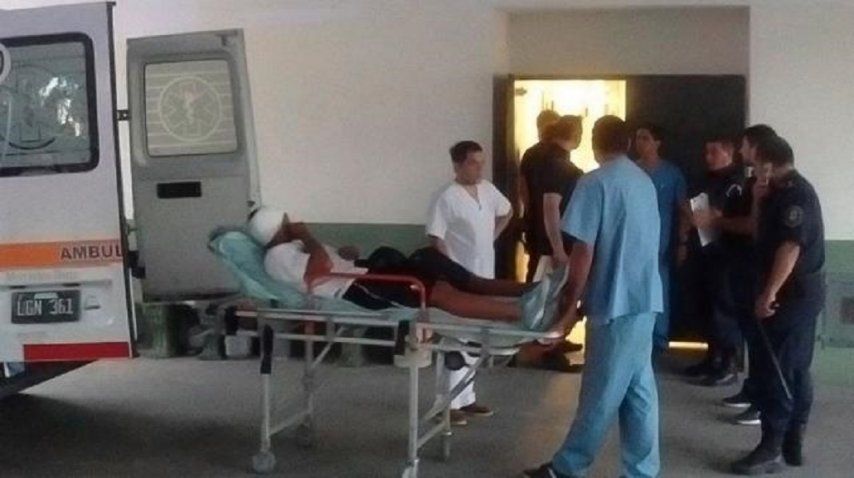 Así trasladaban a Franco Quiroz que fue herido por un balazo de goma