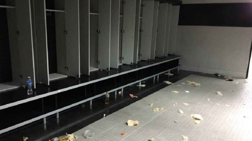 Así quedó el vestuario de Boca en la cancha de River<br>