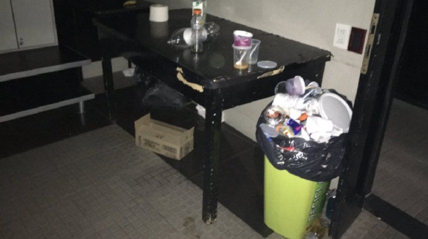 Así quedó el vestuario de Boca en la cancha de River