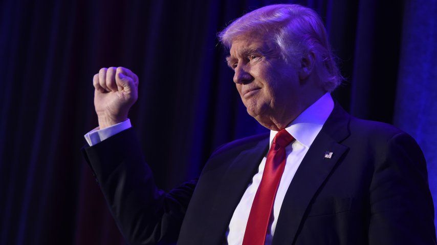   <p> Donald Trump celebra la victoria ante Hillary Clinton</p> 
