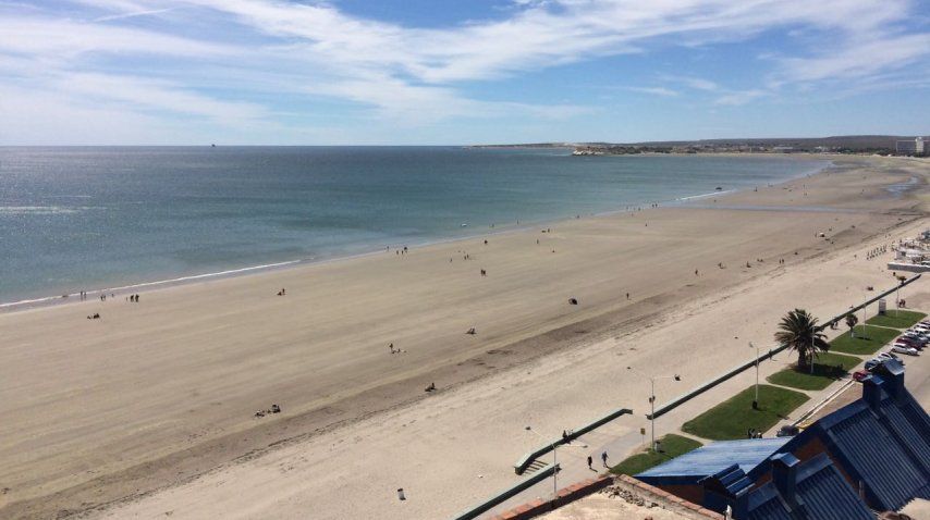 Las mañanas de diciembre presentan este tipo de postales en Madryn