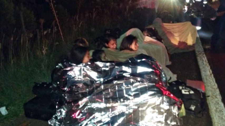 En el micro viajan estudiantes de Misiones<br>