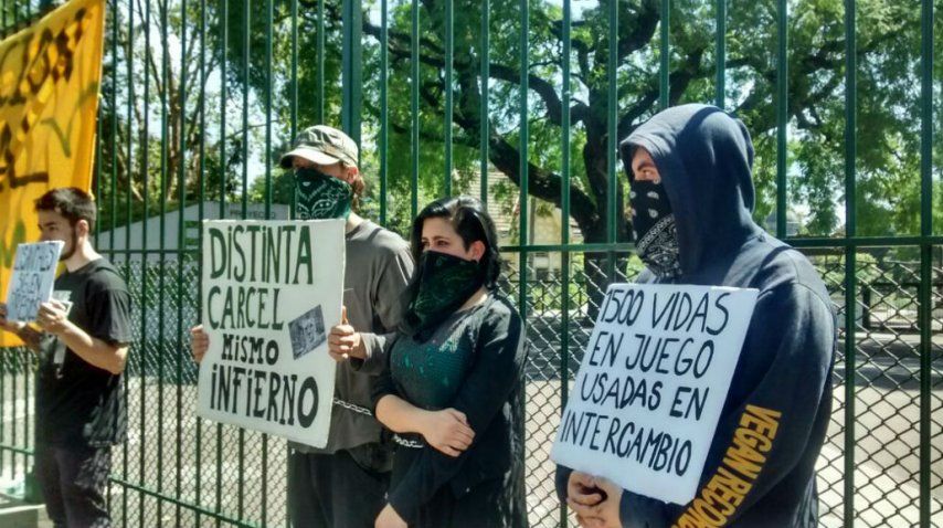 Activistas se encadenaron en la puerta del Zoológico