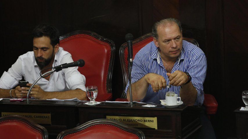 Santiago Carreras y Sergio Berni, senadores del Frente para la Victoria