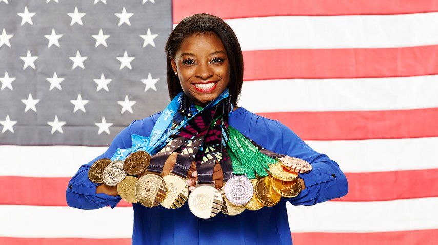 Simone Biles ganó cinco medallas en Río 2016<br>