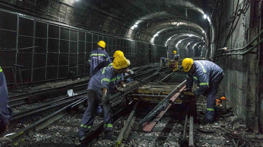 Obras en la línea C<br>