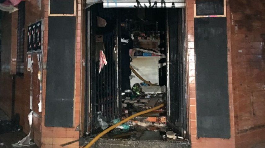 Incendio en un minimercado de Villa Crespo