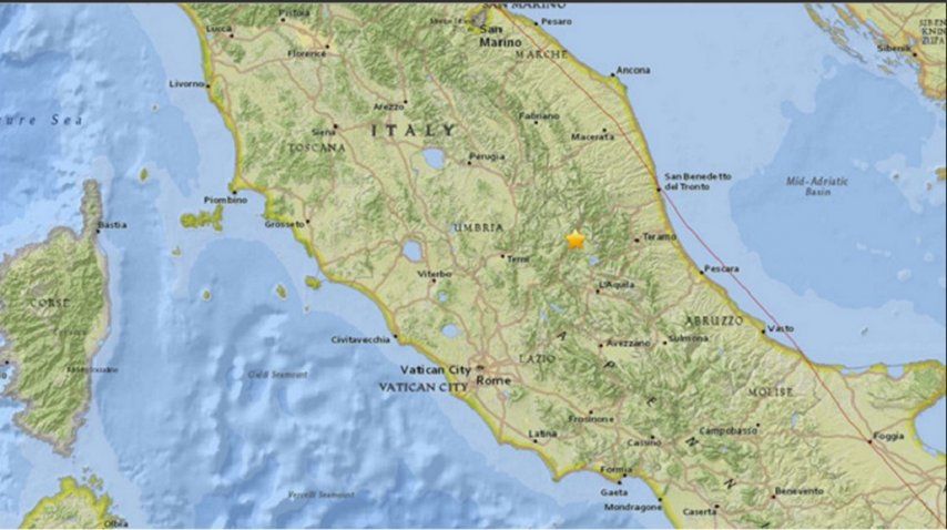 Un sismo de 5.3 grados sacudió Italia y se sintió en Roma<br>