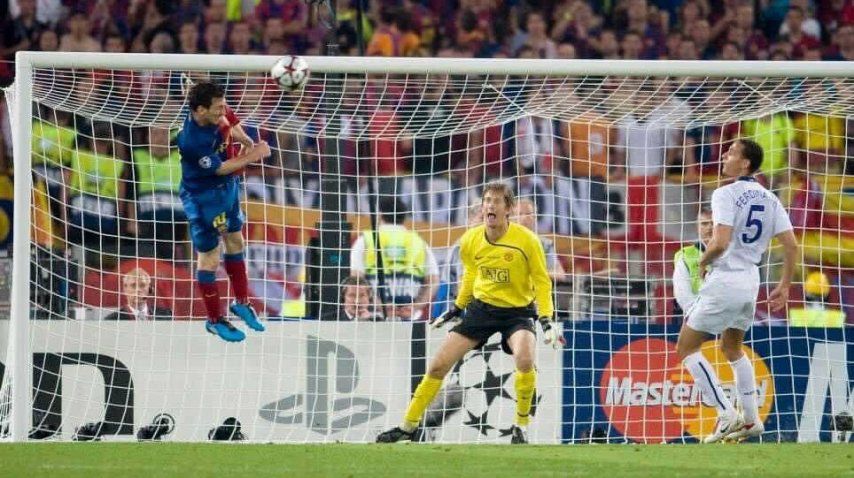 El gran salto de Messi para marcar el segundo del Barcelona<br>