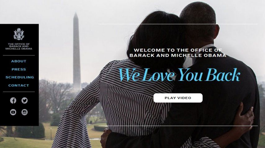 El sitio oficial de Barack Obama<br>