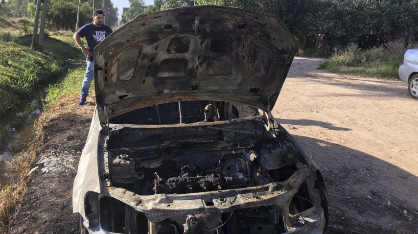 El auto del empresario Roberto Fernández Monte