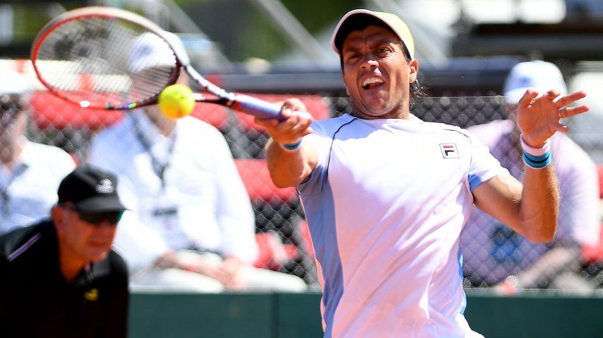 El chascomunense, durante el segundo punto de la serie ante Italia<br>