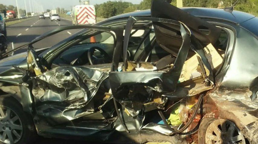 Así quedó el auto<br>