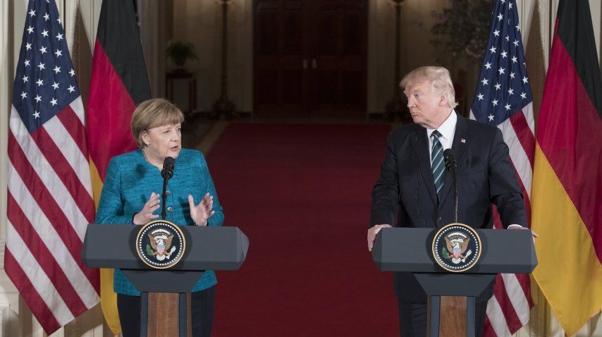 Angela Merkel y Donald Trump