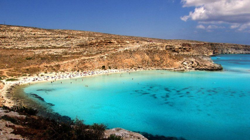 Playa del Conejo, Lampedusa, Italia<br>