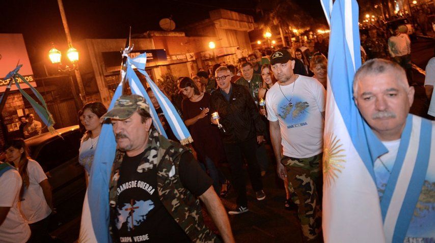 Homenaje a veteranos de Malvinas en Tigre