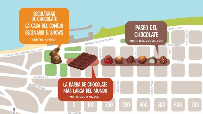 La barra de chocolate, a metros del Centro Cívico<br>