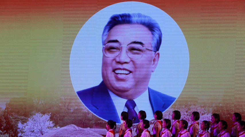 Kim Il-Sung en el Día del Sol de Corea del Norte