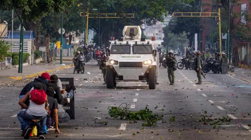 Enfrentamientos en las calles de Venezuela<br>