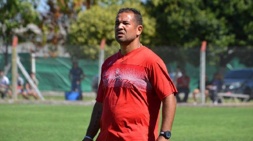 Chipi Barijho, en un entrenamiento de las Inferiores de Huracán<br>