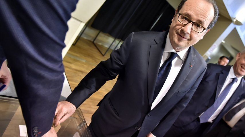 Francois Hollande ya votó<br>