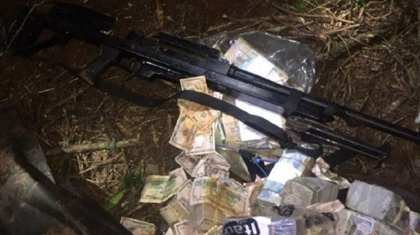 Parte del botín hallado del mega golpe a Prosegur en Ciudad del Este<br>