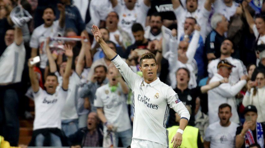 El festejo de Cristiano Ronaldo ante su gol ante Atlético Madrid por Champions<br>