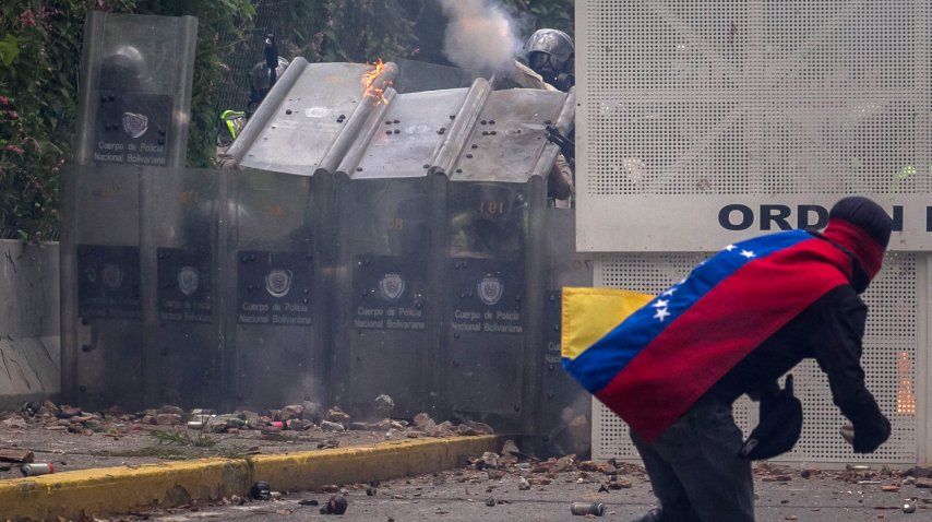 Violencia en las calles de Venezuela<br>