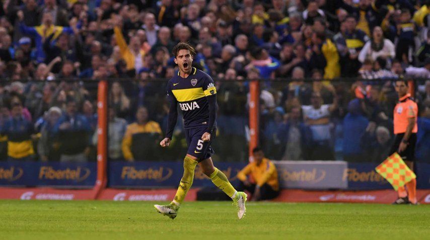 El volante convirtió el único gol de Boca en el Superclásico