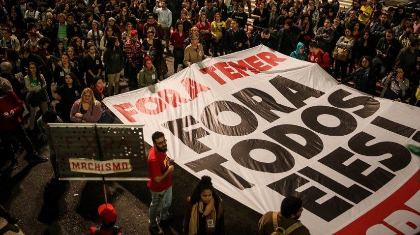 <p> Marchas en Brasil contra Temer</p><p></p>