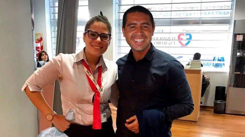 Riquelme, uno de los que cayeron en la broma de la empleada<br>