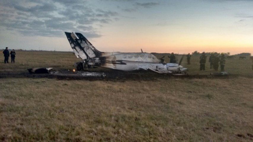 Cayó una avioneta de la Policía Federal 
