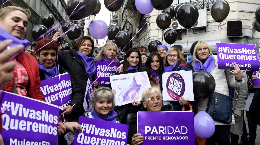 No faltó la militancia durante la tercera marcha de Ni Una Menos<br>