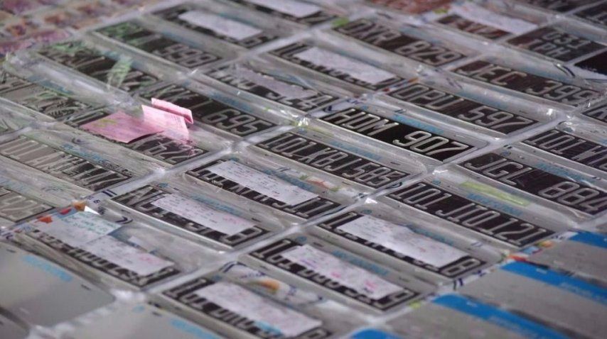 Así adulteraban las chapas patentes<br>