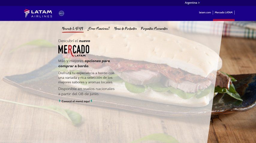 En la página de Latam podes consultar todo lo que está a la venta<br>